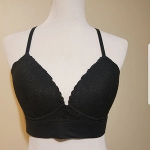 Victoria's secret Black Plunge Bralette SZ L
